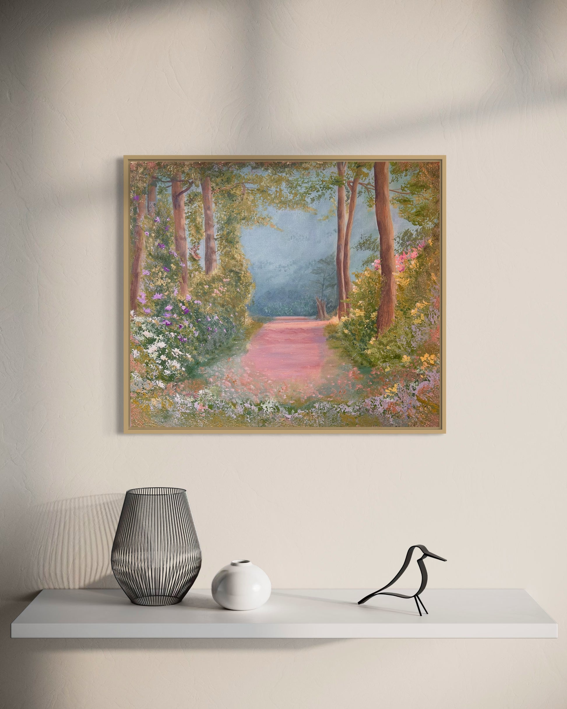 Forest pastel park painting 