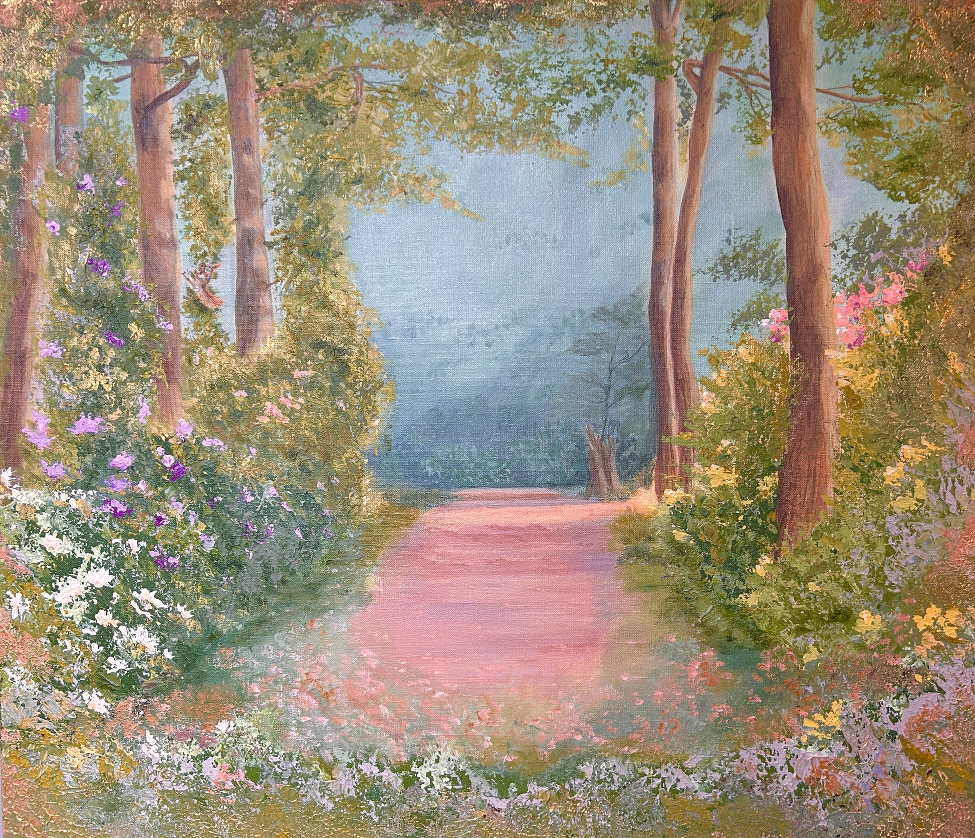 Pastel garden forest Squirell